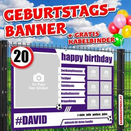 Geburtstagsbanner online gestalten Banner Geburtstag Panner Plakat Plane Party Geschenk Fußball Kindergeburtstag Deko
