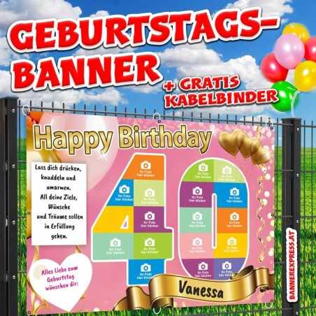 Geburtstagsbanner online gestalten Banner Geburtstag Panner Plakat Plane Party Geschenk Fußball Kindergeburtstag Deko 40