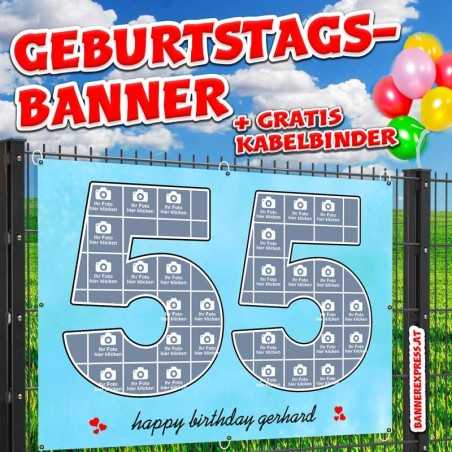 Geburtstagsbanner online gestalten Banner 55 Geburtstag Panner Plakat Plane Party Geschenk Fußball Deko selbst gestalten