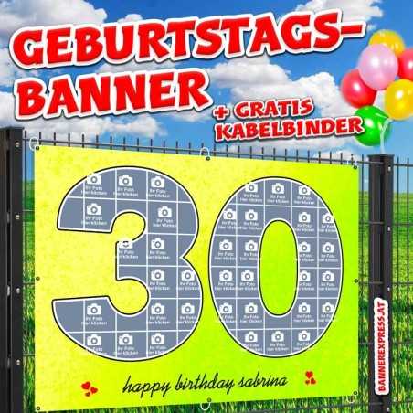 Geburtstagsbanner online gestalten Banner 30 Geburtstag Panner Plakat Plane Party Geschenk Fußball Deko selbst gestalten
