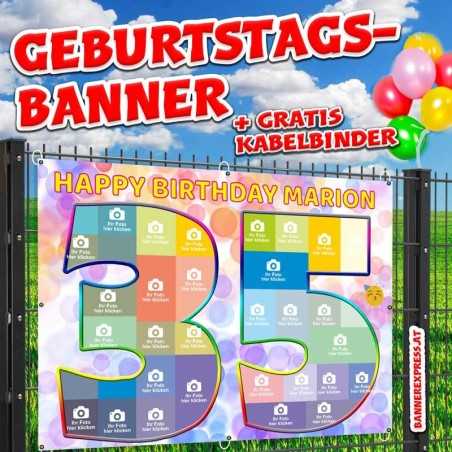 Geburtstagsbanner online gestalten Banner 35 Geburtstag Panner Plakat Plane Party Geschenk Fußball Deko selbst gestalten