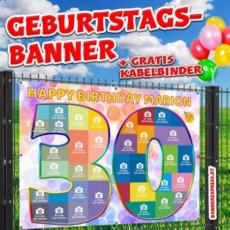 Geburtstagsbanner online gestalten Banner 30 Geburtstag Panner Plakat Plane Party Geschenk Fußball Deko selbst gestalten