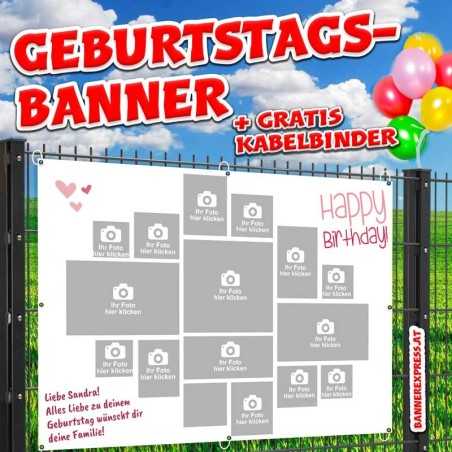 Banner Geburtstag Plakat Geburtstag selbst gestalten Geburtstagsdeko Feuerwehr Bildcollage