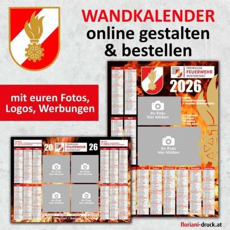 Feuerwehrkalender Wandkalender Jahreskalender Kalendarium Floriani Kalender Feuerwehr