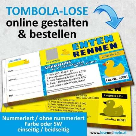 Tombolalose Doppelnummern Lose Tombola Gewinnspiel Verlosung Abrisslose Röllchenlose Niete Gewinnlos