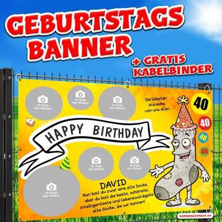 Deko zum Geburtstag Geburtstagsbanner Banner Geburtstag Plakat Geburtstag selbst gestalten Geburtstagsdeko