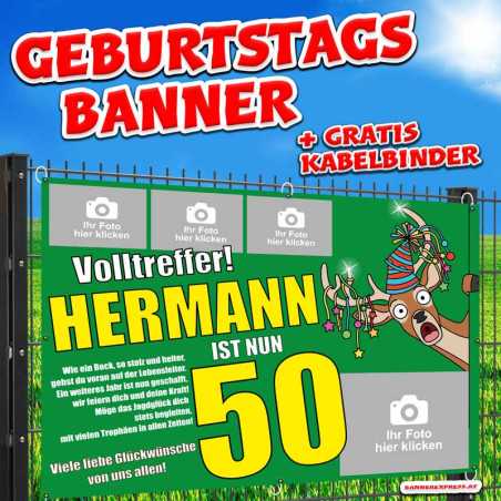 Geburtstagsbanner Banner Geburtstag Geburtstagsdeko selbst gestalten Deko zum Geburtstag Partydeko