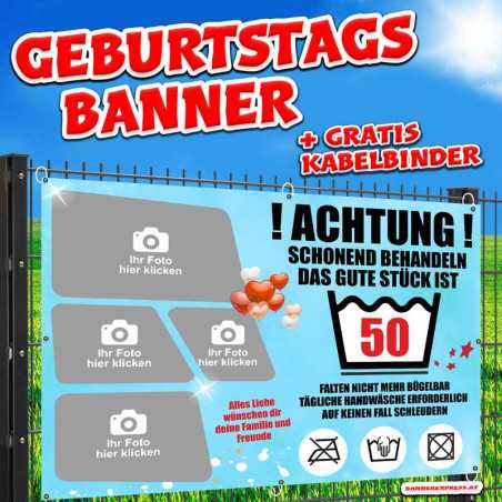 Geburtstagsbanner Banner Geburtstag Geburtstagsdeko selbst gestalten Deko zum Geburtstag Partydeko