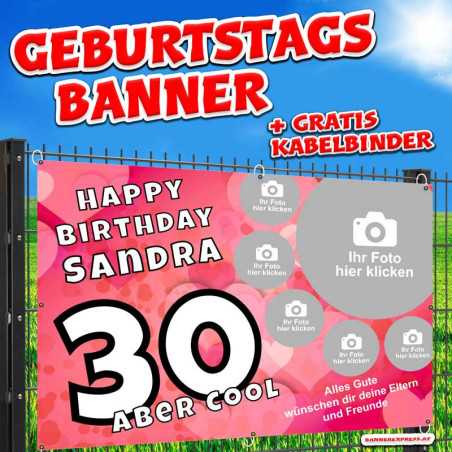 Geburtstagsbanner Banner Geburtstag Geburtstagsdeko selbst gestalten Deko zum Geburtstag Partydeko