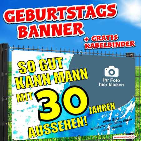 Geburtstagsbanner Banner Geburtstag Geburtstagsdeko selbst gestalten Deko zum Geburtstag Partydeko