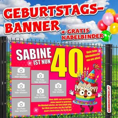 Poster Geburtstagsbanner Plakat Geburtstag online gestalten Vorlagen Panner Plane Party Collage