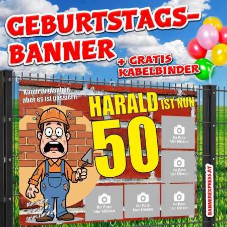 Geburtstagsbanner Plakat Geburtstag online gestalten Vorlagen Panner Plane Party Collage Mann Geschenk