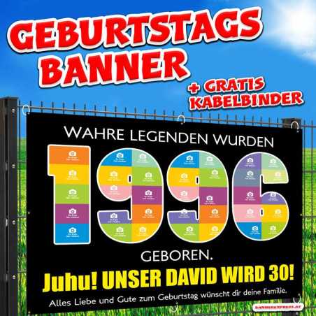 Geburtstagsbanner 30er 1966 Fotocollage Banner zum Geburtstag Geburtstagsdeko 30er