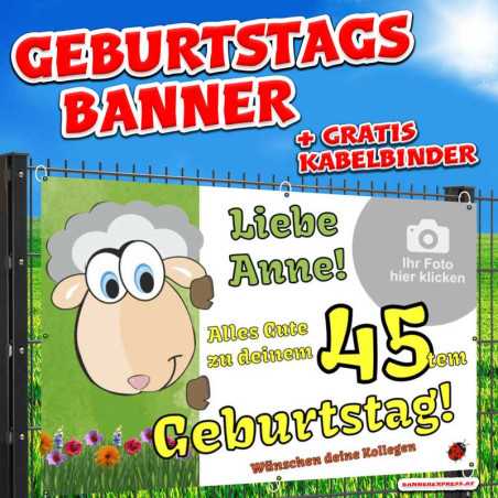 Geburtstagsbanner und Banner zum Geburtstag online gestalten und bestellen