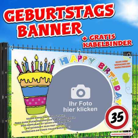 Geburtstagsbanner und Banner zum Geburtstag online gestalten und bestellen