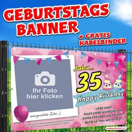 Geburtstagsbanner und Banner zum Geburtstag online gestalten und bestellen