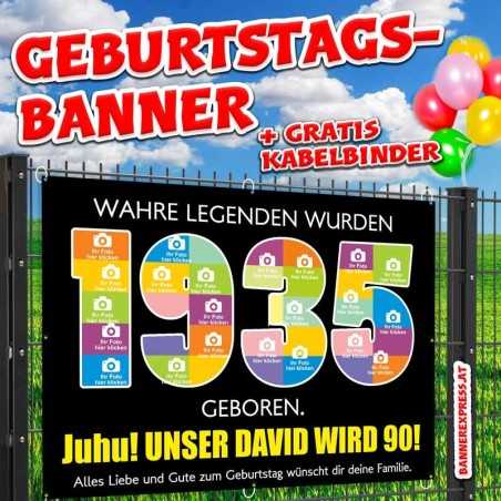 1935 Banner Geburtstag Geburtstagsbanner selbst gestalten Banner Geburtstag Vorlagen Lustig günstig Poster