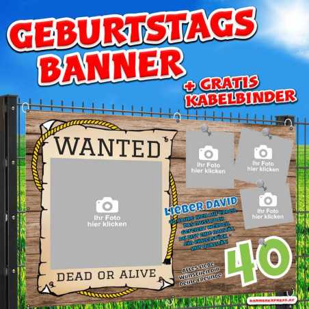 Geburtstagsbanner und Banner zum Geburtstagonline gestalten und bestellen. Tolle Fotocollage für Geburtstagsbanner.