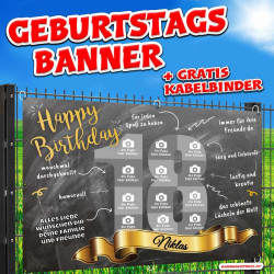 Geburtstagsbanner online gestalten mit Fotos zum 18er