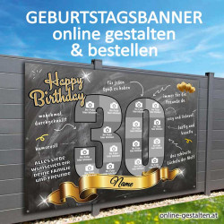 EXPRESS Geburtstagsbanner online gestalten *GRATISVERSAND*