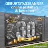 EXPRESS Geburtstagsbanner online gestalten *GRATISVERSAND*